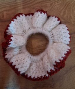Handmade Crochet Flower Hair Scrunchie