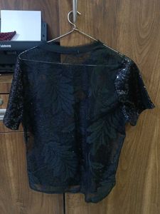 Black Sheer Top