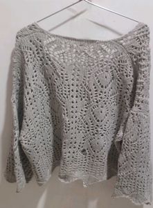 Chic Crochet Knit Sweater