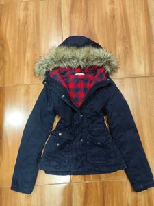 Hollister rare fur hooded jacket