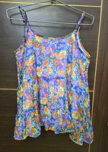 Floral Print Tiered Cami Top