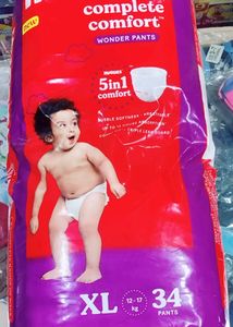 HUGGIES COMPLETE COMFORT WONDER PANTS XL SIZE 34 UNIT PACK