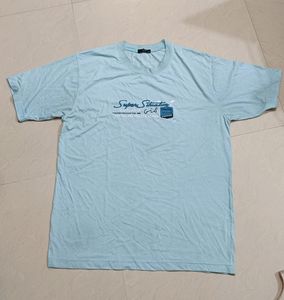 Cyan Color T Shirt Men✅