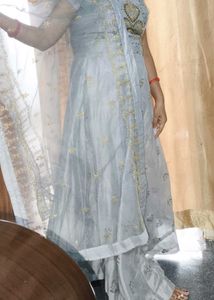 Powder Blue Anarkali Suit