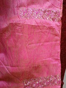 Designer Cream And Peach Colour Saree