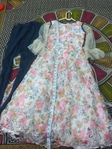 Girls' Floral Dress with Leggings Set