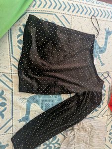 Chic One-Shoulder Embellished Top