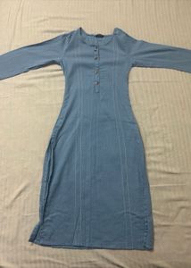 Zudio Light Blue Cotton Kurta