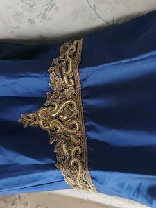 Royal Blue Embroidered Gown