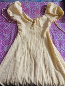 Cute Puff Sleeve Mini Dress