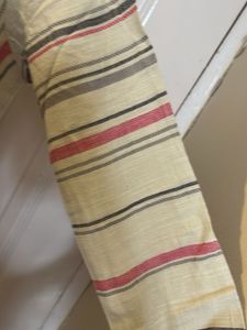 Striped Linen Drawstring Dress
