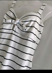 Forever21 Striped Knot Front Mini Dress