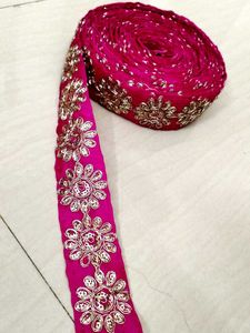 PINK ZARI LACE 💖 Ethnic Magenta