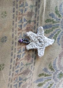 Handmade Crochet Star keychain with Beads