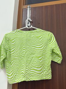 Mickey Mouse Graphic Print Crop Top