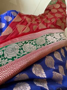 Royal Blue Banarasi Silk Saree