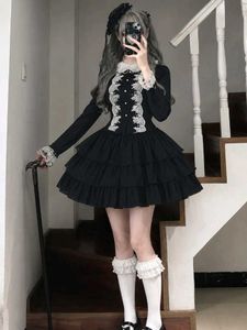 🖤 Gothic Lolita Black Victorian Ruffle Dress 🖤