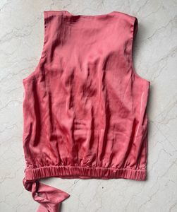 Satin Wrap Top