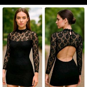 Elegant Black Lace Bodycon Dress