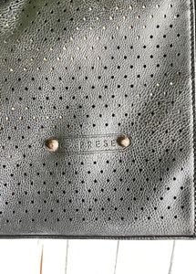 Caprese Black Leather shoulder Bag
