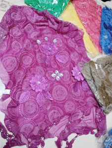 Designer Hijab with Floral Embellishments