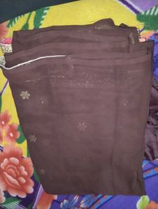 Elegant Brown Chiffon Saree
