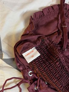 Burgundy Corset Crop Top
