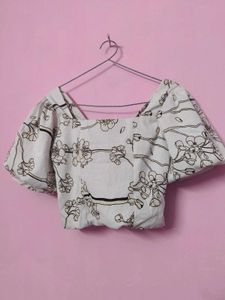 cute off white crop top