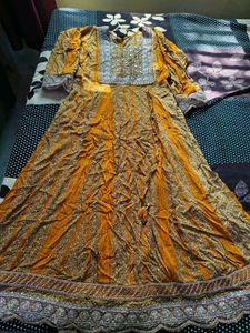 Elegant Yellow Anarkali Kurta Set🎉🥳 Diwali sale