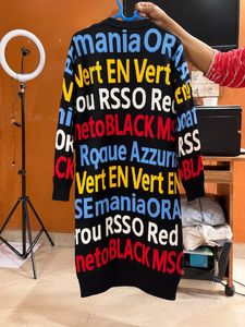 Plus Size Multicolor Typography Knit Mini Dress