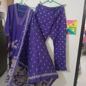 Purple Kurta Set with beautiful design