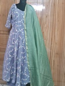 kota doria embroidery suit