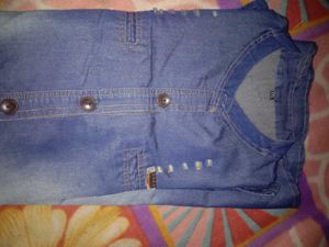 denim top and straight pant