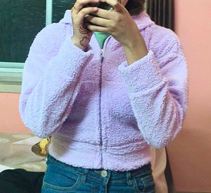 Lavender Fleece Zip-Up Hoodie