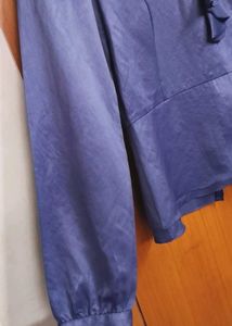 Stylish purple Ruffle Neck Top