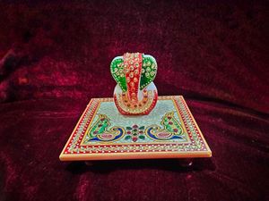 Marble Ganesh chauki for Diwali Pooja and decor