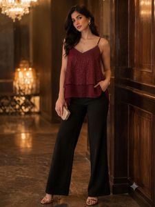 Sparkling Layered Spaghetti Strap Top