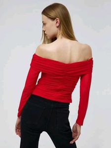 Cover Story Red Bardot Top