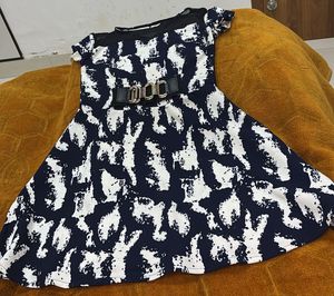 Stylish Printed Fit & Flare Dress