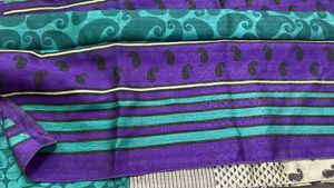 Vibrant Paisley Print Saree silk