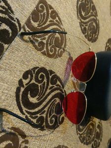 stylish red sunglasses