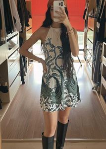 Paisley Halter Mini Dress