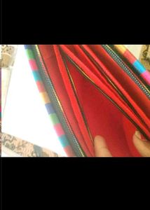 Embroidered Peacock Wallet