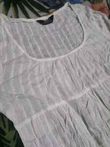 White Long Sleeve Tunic Top