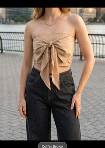 Chic Bow Front Bandeau Top