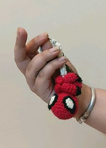 crochet spider man keychain