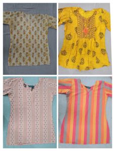 Set of 4 Cotton Kurtas
