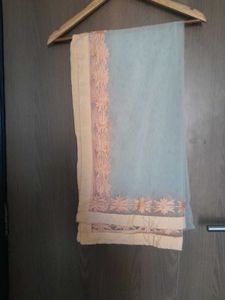 Embroidered Net Dupatta