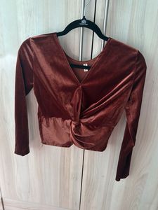 velvet crop top