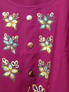 Purple Kurta with Dupatta Set